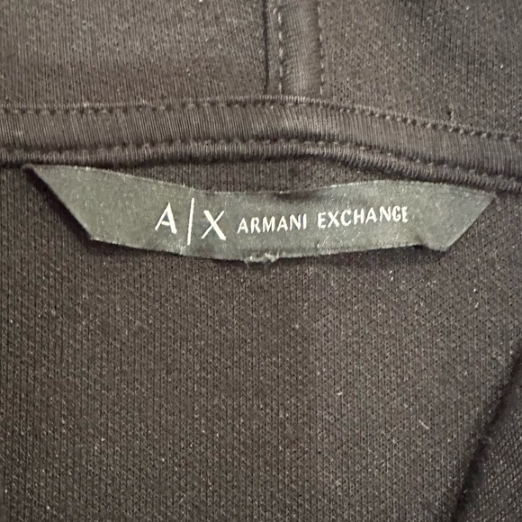Authentic Unisex Armani Exchange Black and Gold Zip Up Sweater with Logo - Picture 4 of 16